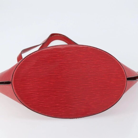 LOUIS VUITTON Epi Saint Jacques Shoulder Bag Red M52277 LV  LOUIS VUITTON Epi Saint Jacques Shopping Shoulder Bag Red M52277 LV Auth ka454